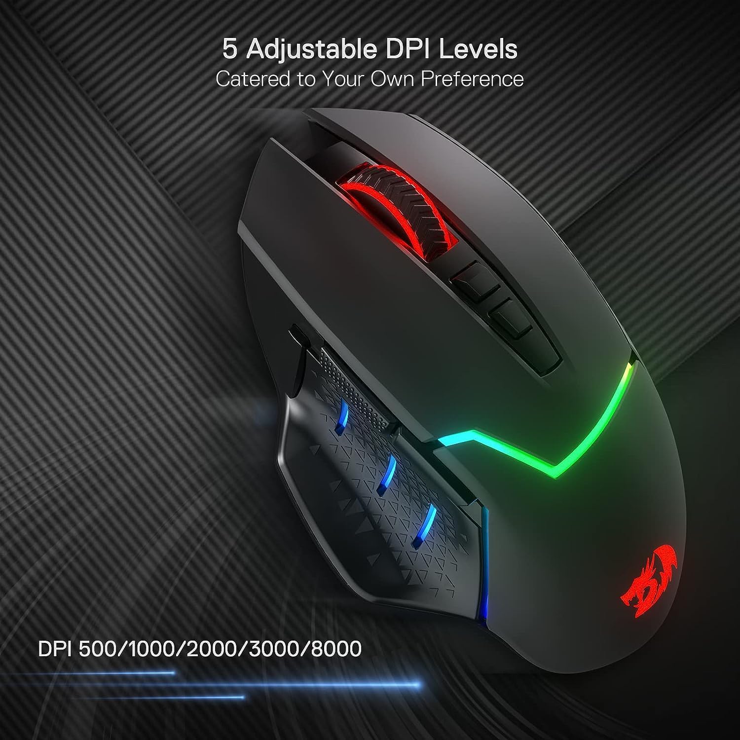 Detalle de Redragon M690 PRO Wireless Gaming Mouse review