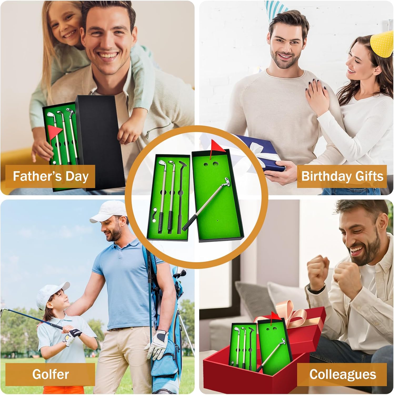 Detalle 2 de Tukeoo Fathers Day Mini Desktop Golf Pen Set – A Quirkily Practical Gift for Dad