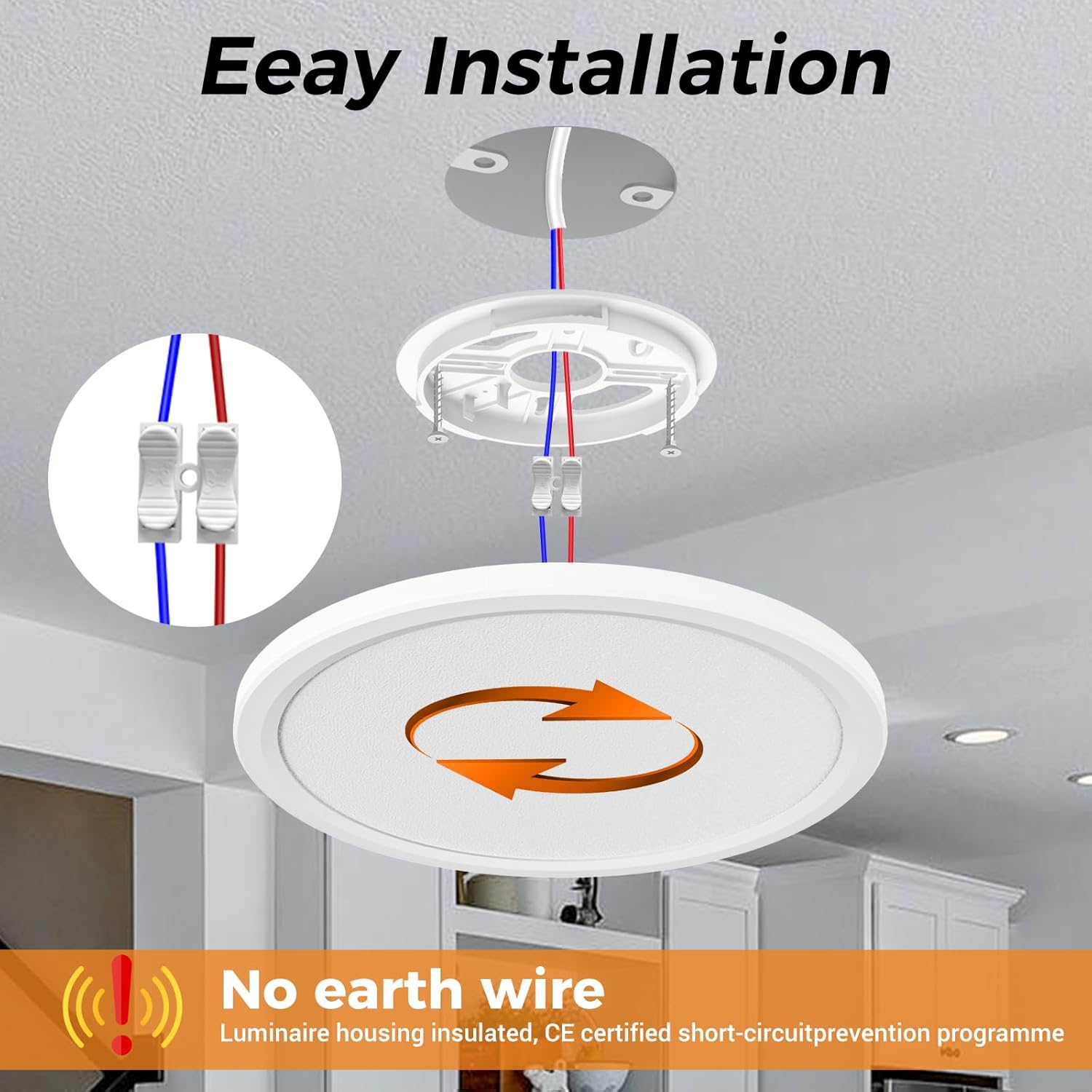 Thumbnail 6 de slochi Plafoniera LED da soffitto 24W rotonda 30/40/65 2800 lm, IP44