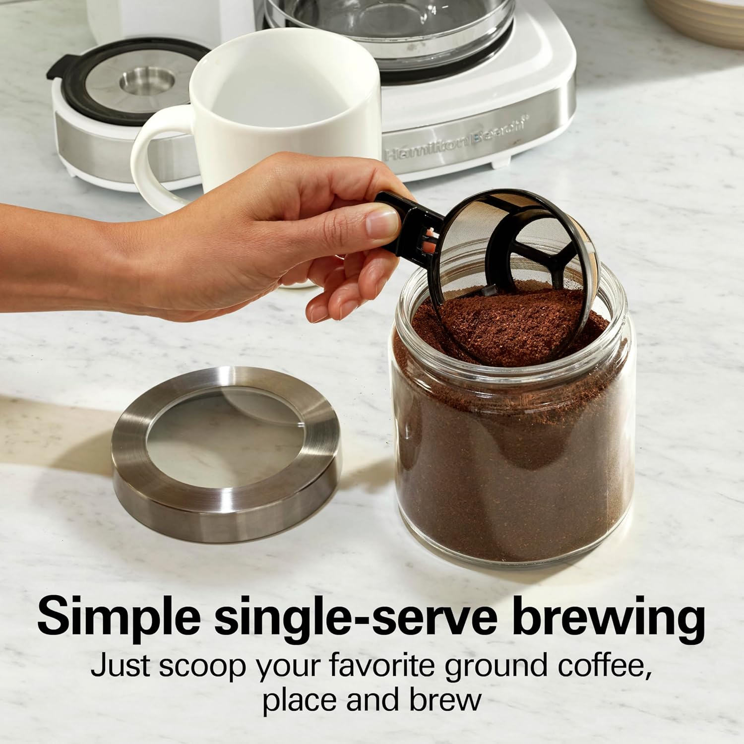 Detalle 2 de Hamilton Beach 49933 12-Cup & Single‑Serve Coffee Maker