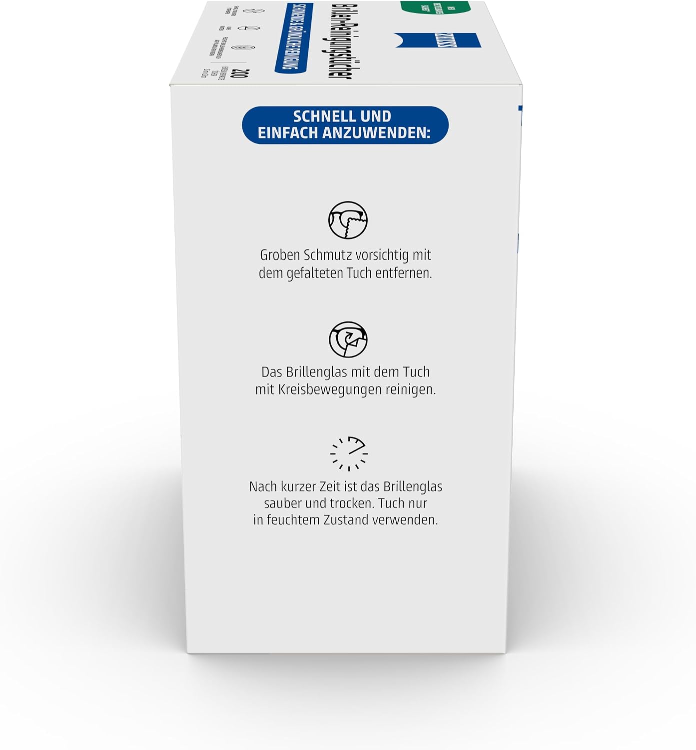 Detalle 2 de Zeiss 2802-162 rengöringsdukar för glasögon, 200 st, individuellt förpackade
