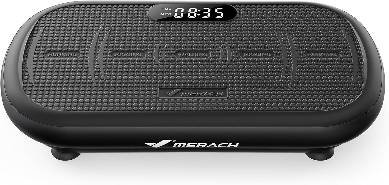 Detalle de MERACH CV40 Curved Vibration Plate, 200W Motor, 13mm Amplitude, Bluetooth