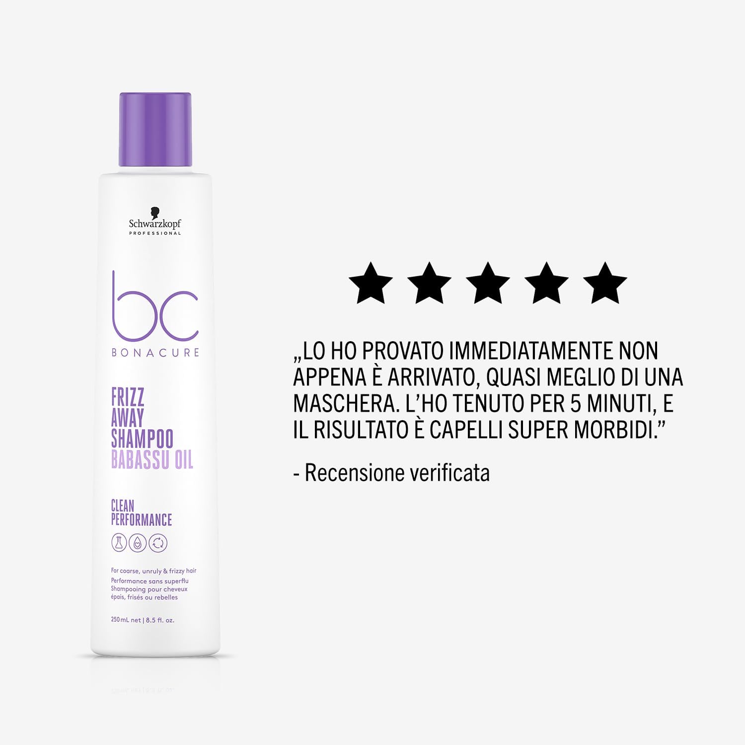 Thumbnail 5 de Schwarzkopf Professional Bonacure Frizz Away Shampoo – Shampoo liscianti per capelli crespi, 250 ml