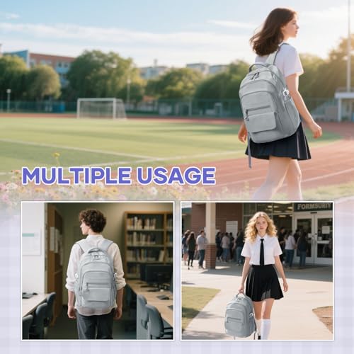 Thumbnail 5 de HYC00 School Backpack: Lightweight 25L 14” Laptop Rucksack in Grey