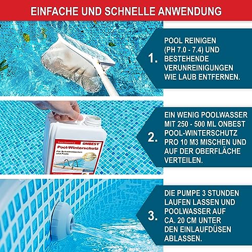 Thumbnail 6 de ONBEST Effektiver Pool-Winterschutz: Flüssiges Winterpflegemittel gegen Algen, Kalk & Verunreinigungen (3 L/5 L)