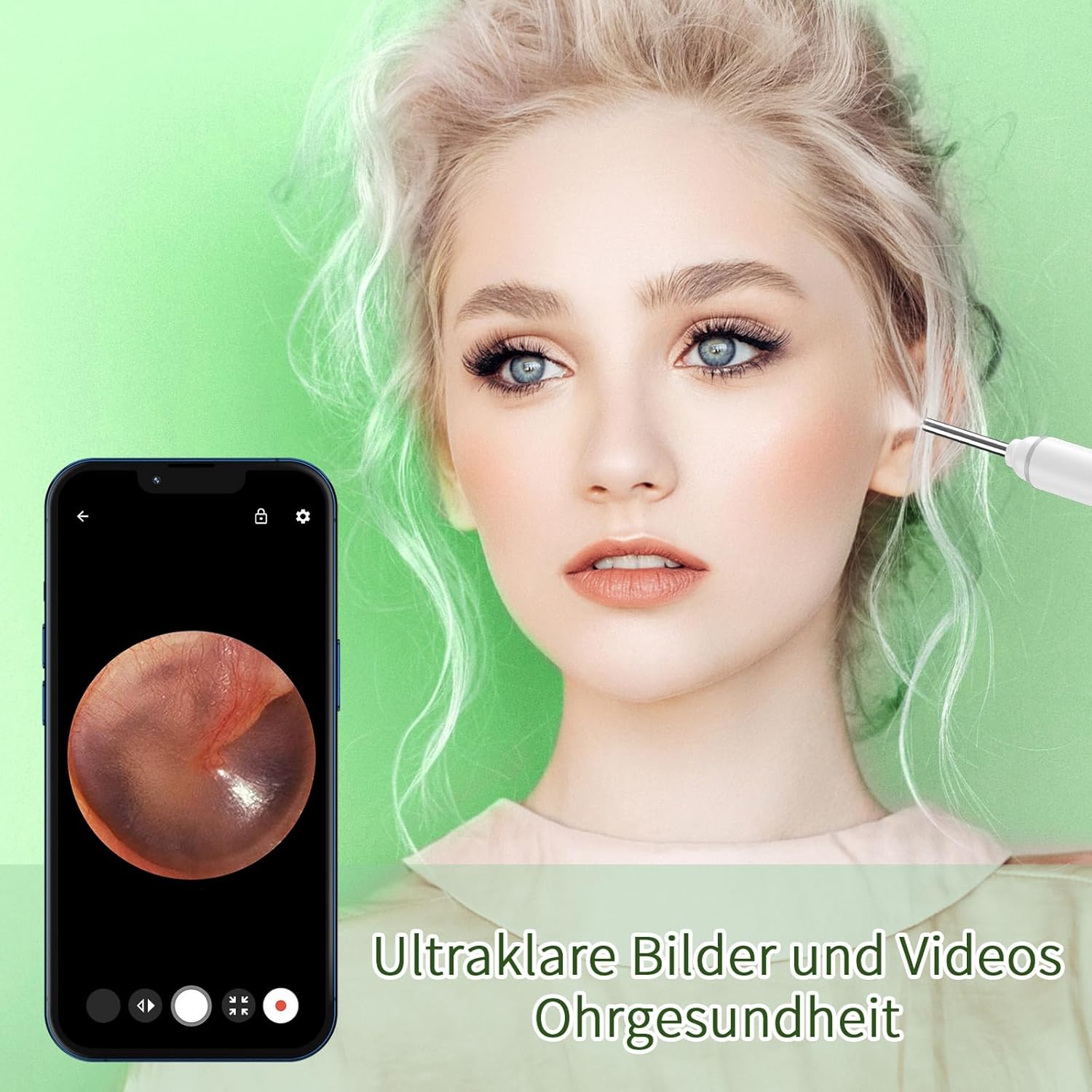 Thumbnail 2 de Ohrenschmalz Entferner Otoskop AZHE 1920P Wifi – HD-Kamera, IP67, kompatibel mit iPhone/iPad und Android