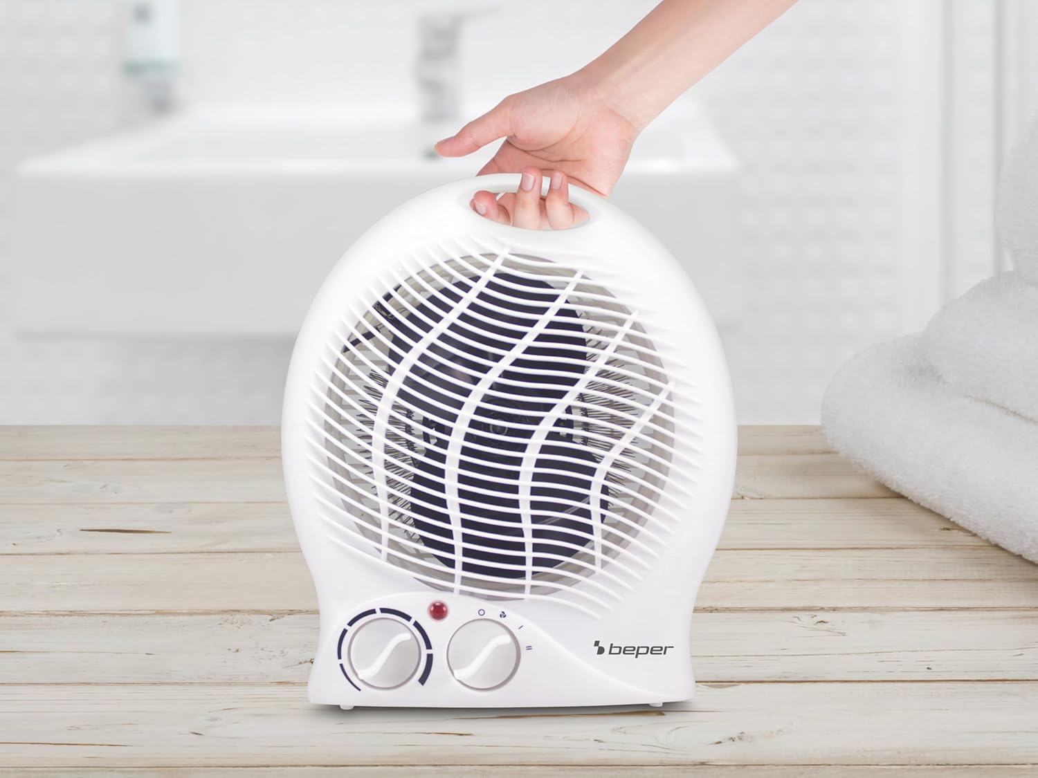 Thumbnail 3 de BEPER P203TER203 Termoventilatore Elettrico Compatto 2000W con Termostato, Ventilazione e Sicurezza Auto-surriscaldamento