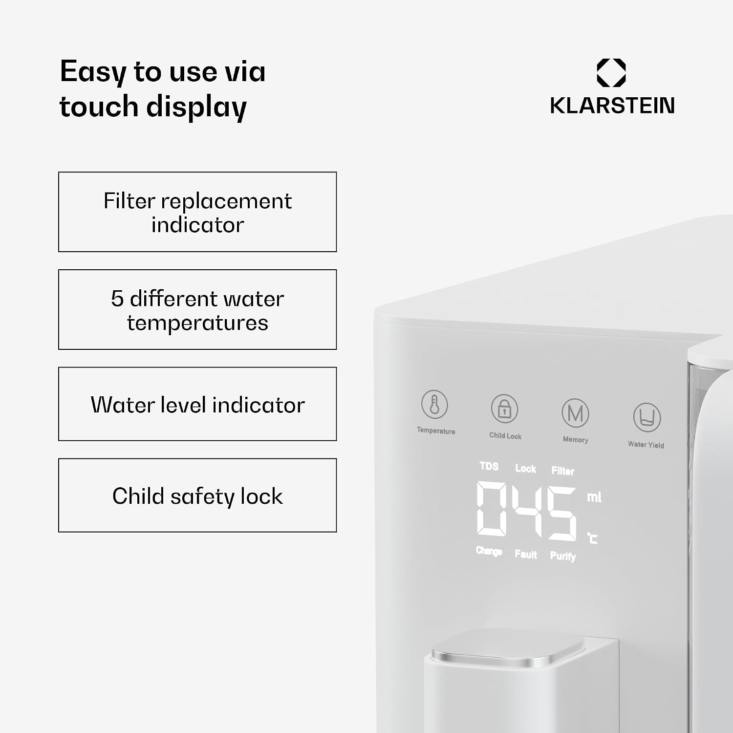 Detalle 2 de Klarstein 4060656533631 VitalPour Reverse Osmosis Filter, 5-Stage, 5L Tank