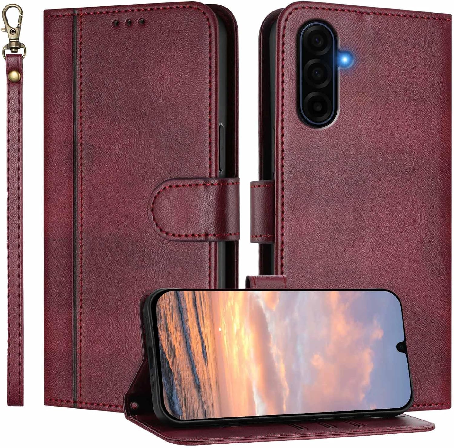 Detalle de JanCalm Wallet Phone Case for Galaxy A17 5G