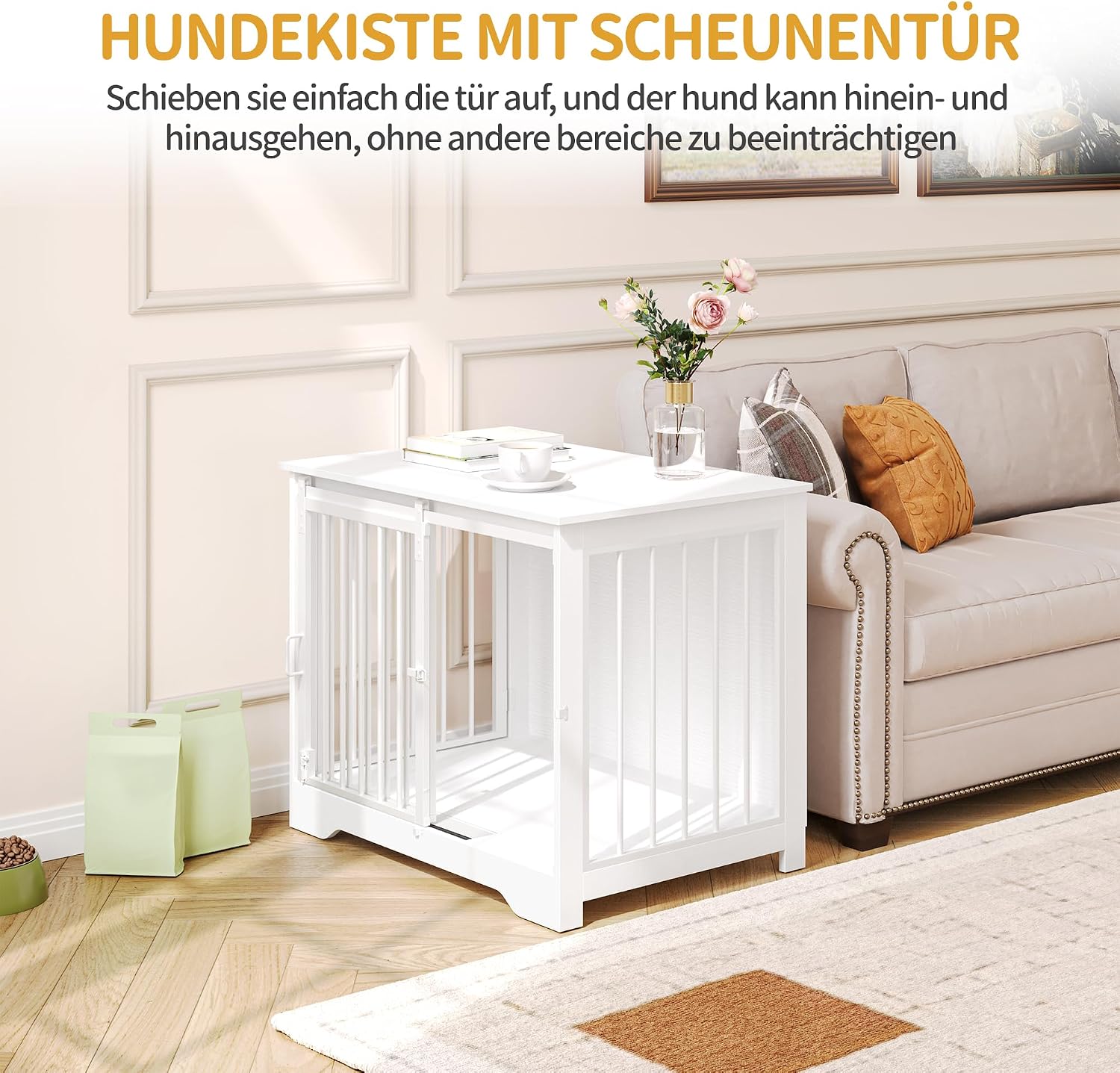 Thumbnail 5 de Hzuaneri DFC83613W Hundebox 81 cm Holz für Zuhause