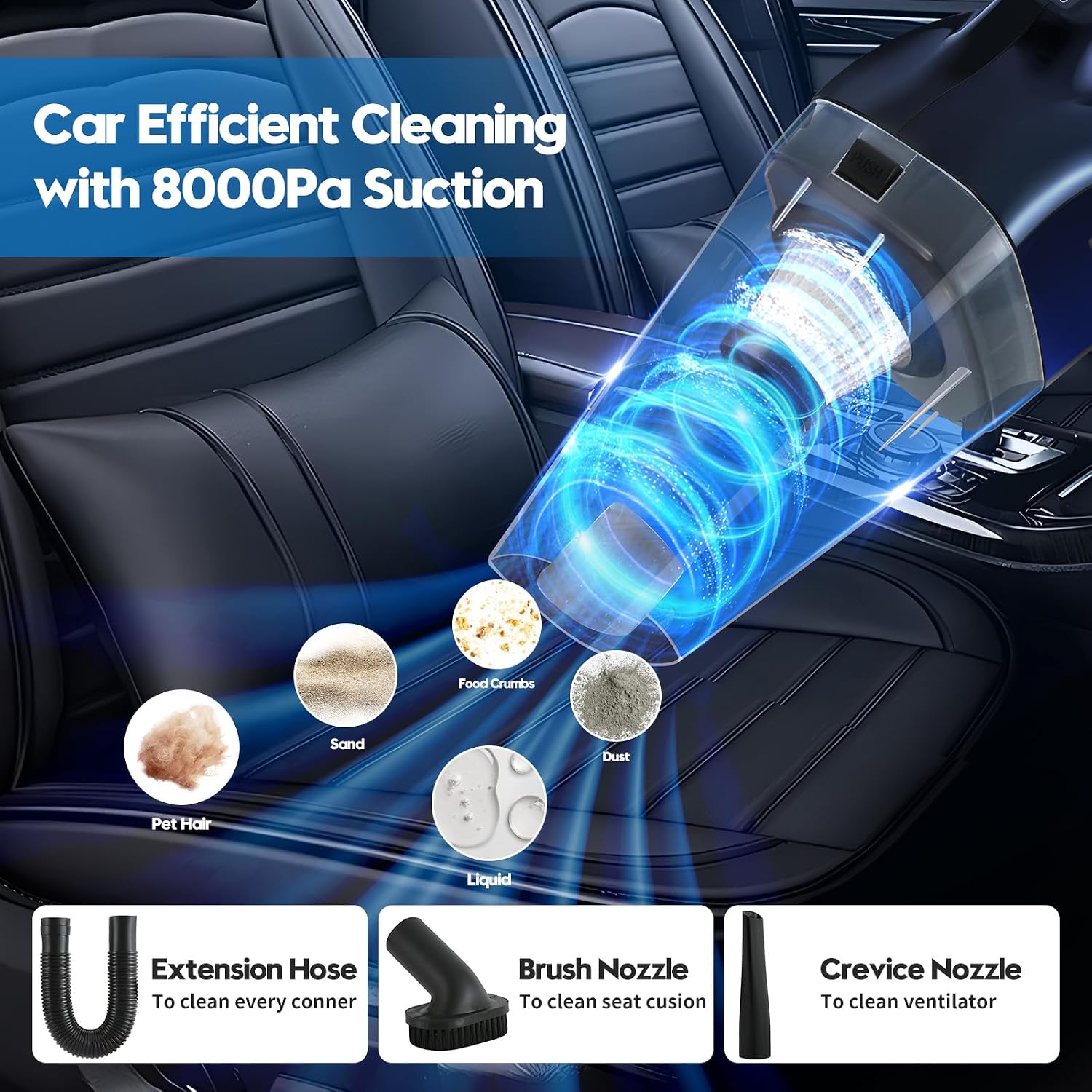 Detalle 2 de Qydipclin 45Pcs Car Detailing Kit