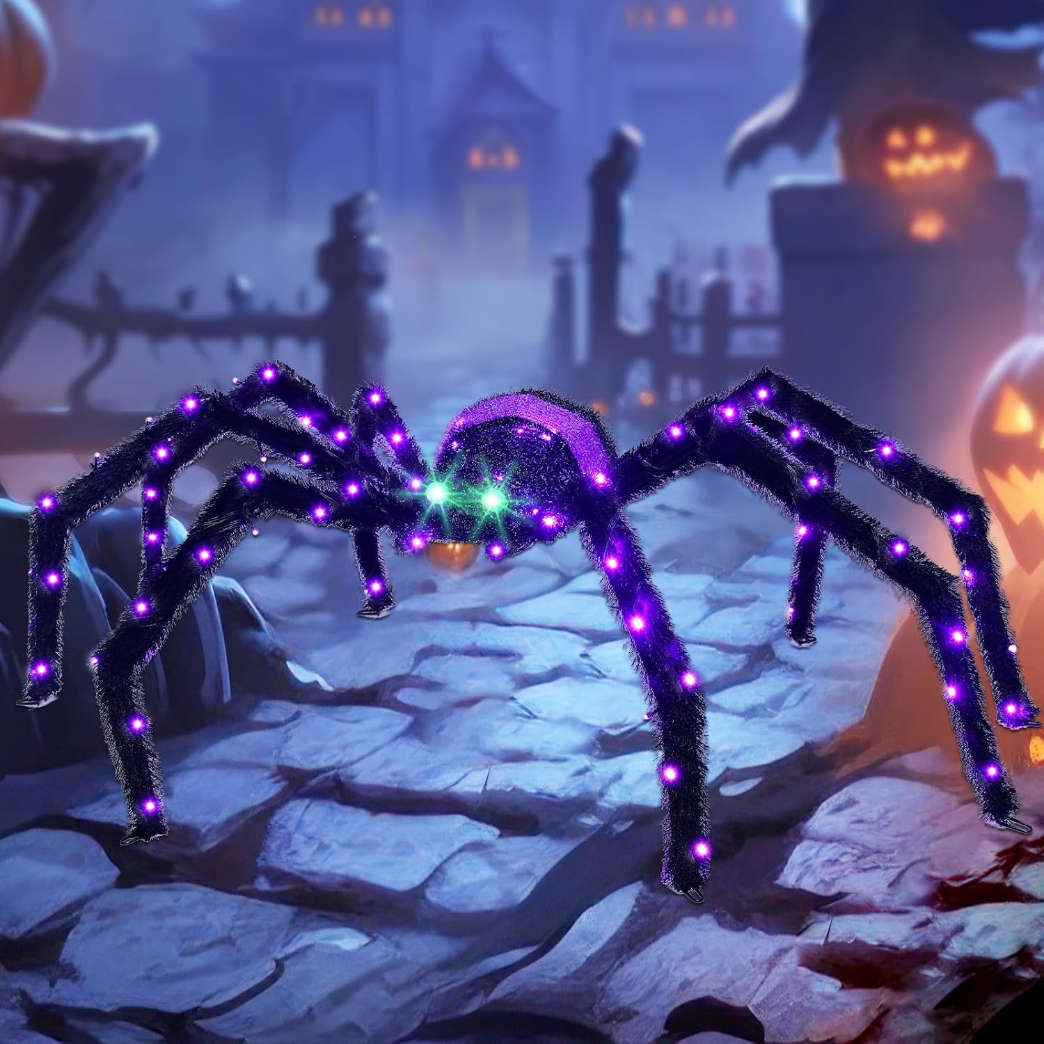 Detalle de HOYECHI light-up spider with 90 LED lights