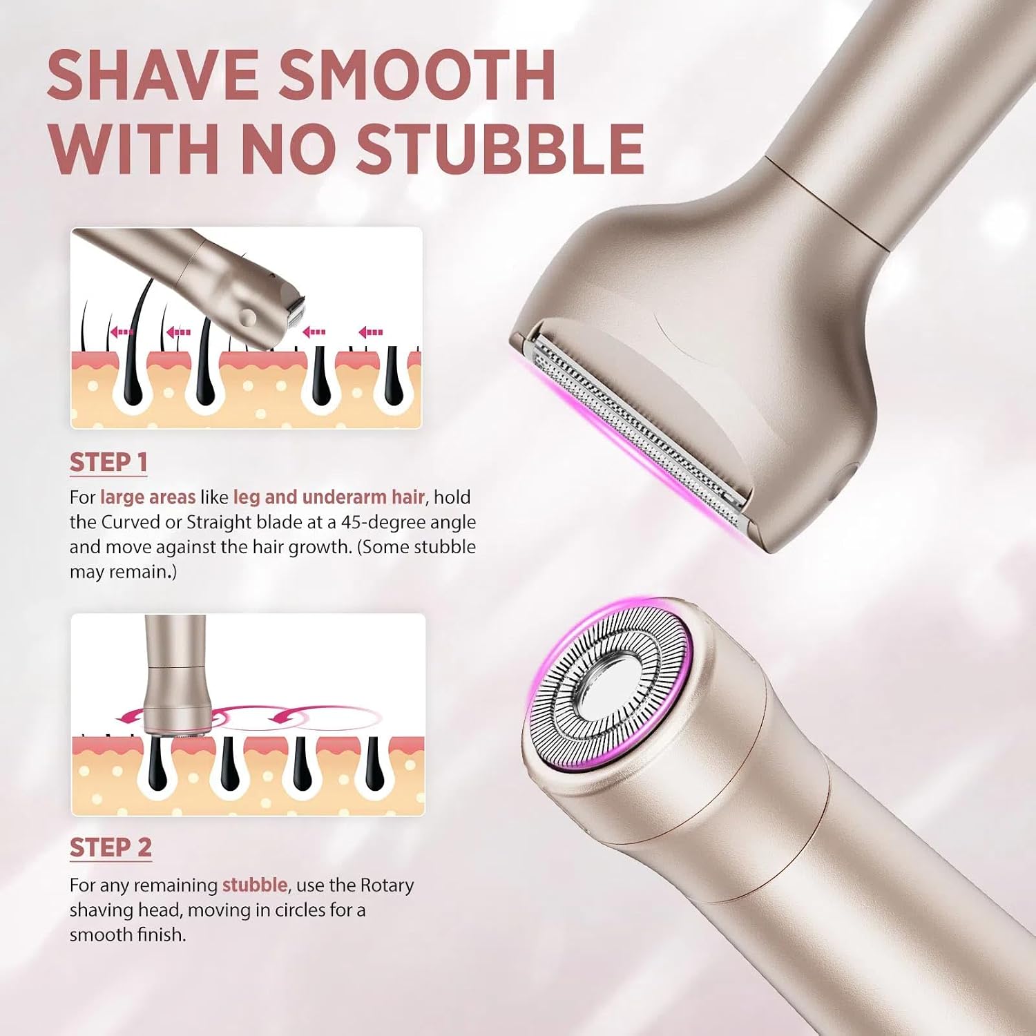 Detalle 1 de Orchrose Electric Razor, Champagne Gold