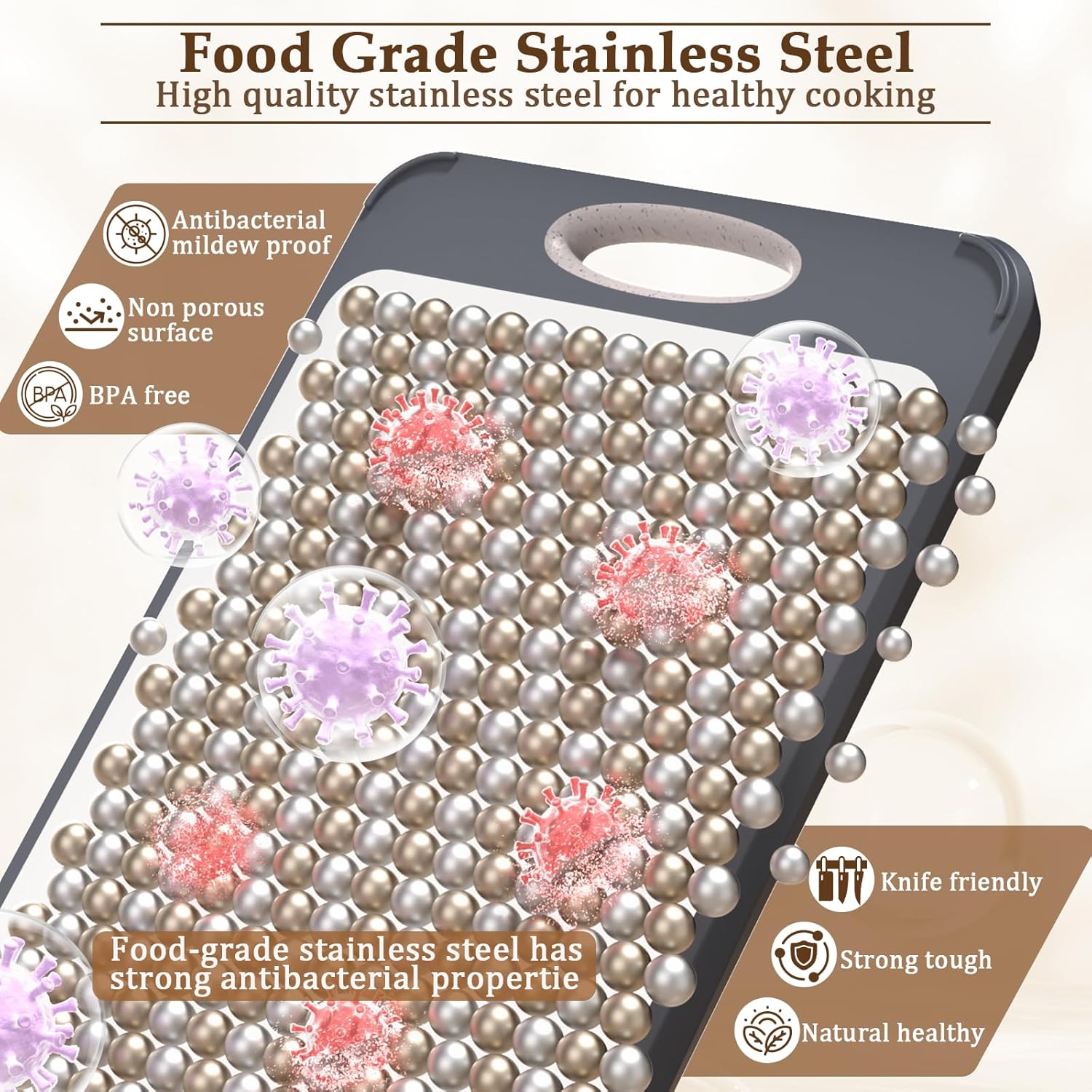 Thumbnail 2 de GUANCI 16”x11” Stainless Steel Cutting Board