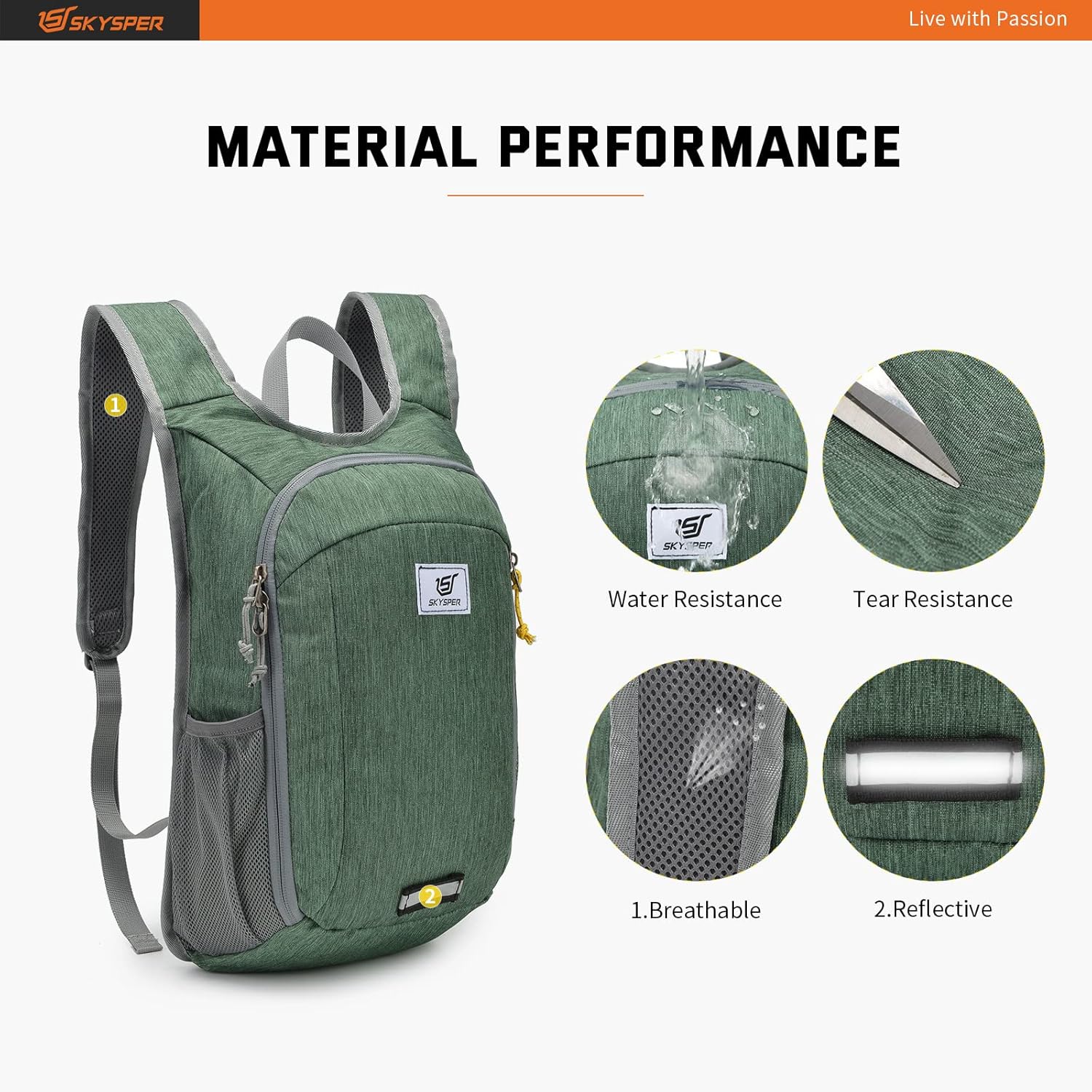 Detalle 2 de SKYSPER Small Daypack 20L lightweight packable backpack