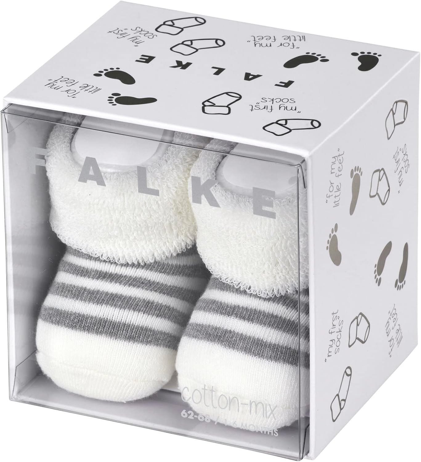Thumbnail 4 de Chaussettes bébé FALKE mixte Erstlingsringel – coffret cadeau, coton épais et douillet