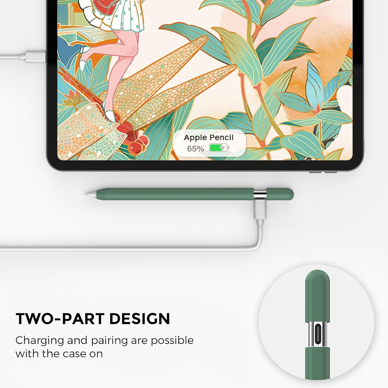 Detalle 2 de AHASTYLE Silikonhülle für Apple Pencil USB-C