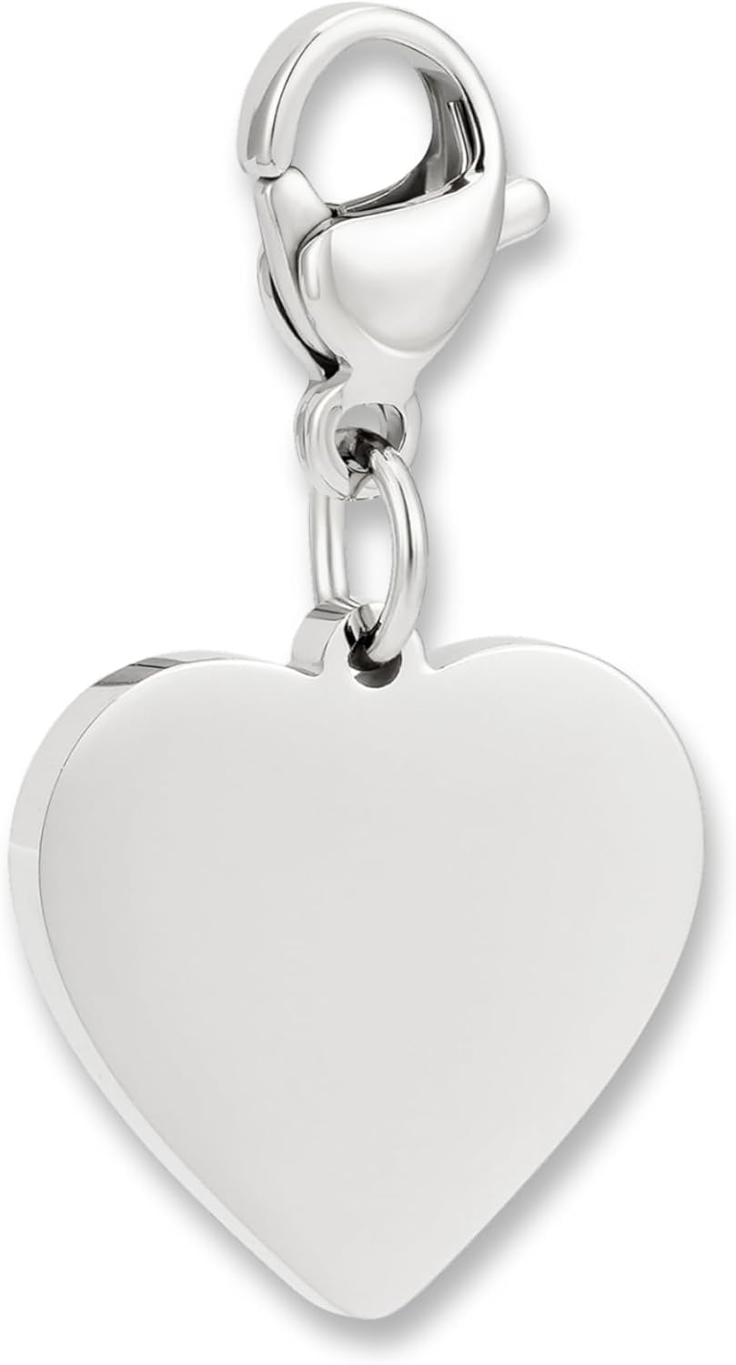 Detalle de GD GOOD.designs Charm pendente con moschettone – inox 316L, confezione velluto, opzioni argento o oro 18K