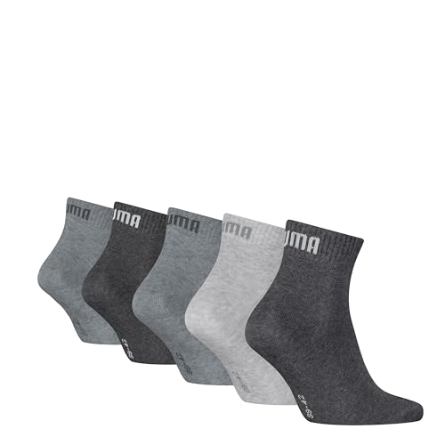 Detalle 2 de PUMA Unisex Quarter Socken 5er-Pack – komfortable Baumwolle, flache Naht