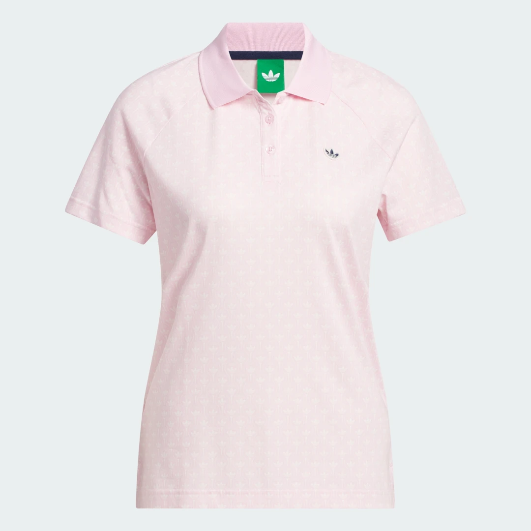 Detalle 2 de Polo trébol Originals All Over de Adidas (rosa) – estilo casual con identidad de la marca