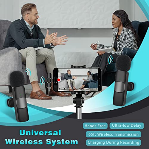 Detalle 2 de Alles Gute Micro Cravate Sans Fil pour iPhone/iOS/Android — Microphone Lavalier Portable, Réduction du Bruit, Plug-and-Play