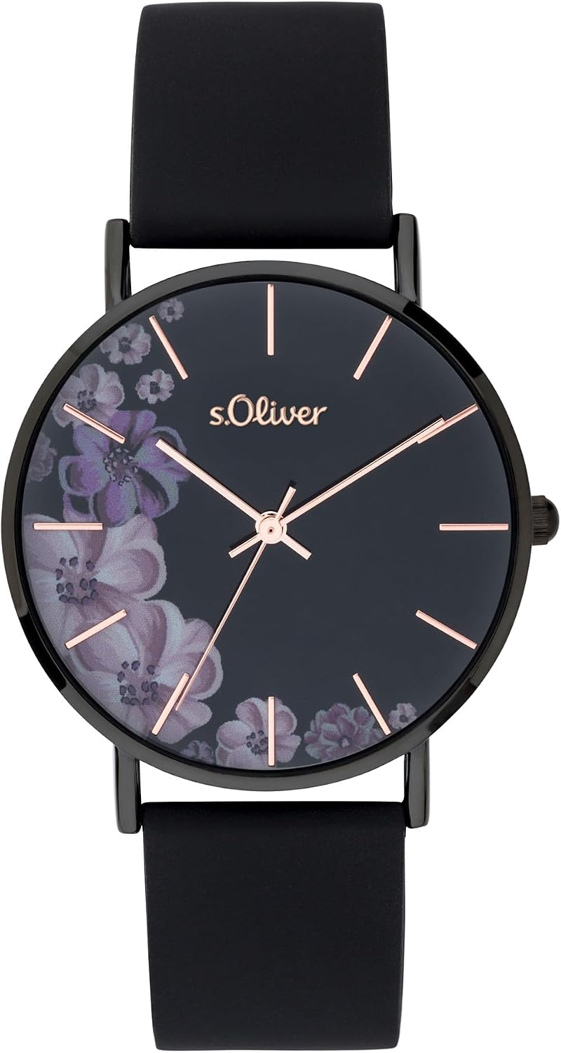 Detalle 2 de s.Oliver Damenuhr mit Silikonband – 36 mm, zeitlos & modern