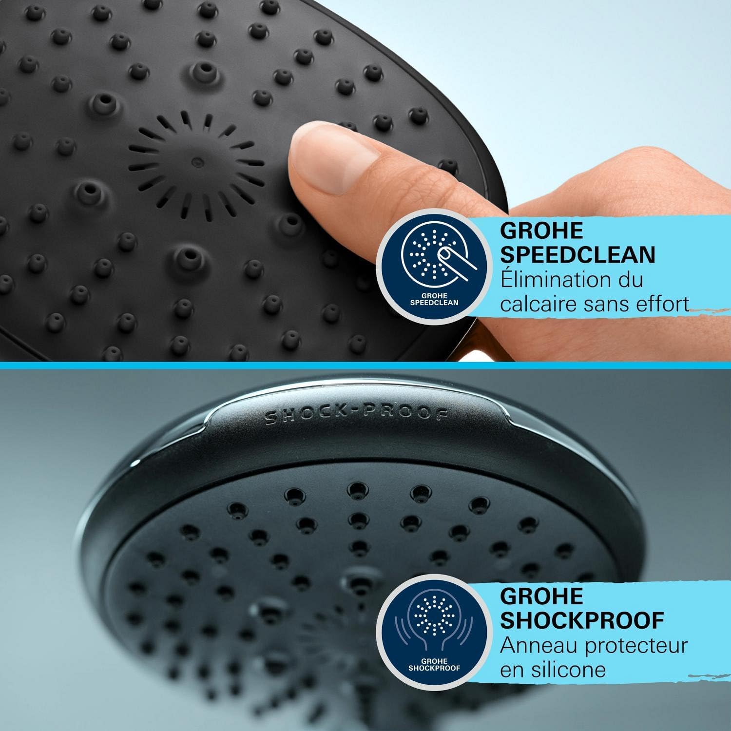 Thumbnail 2 de GROHE Vitalio Comfort 110 Ensemble de douche – Pommeau Cube 2 jets et flexible 1,5 m, chrome
