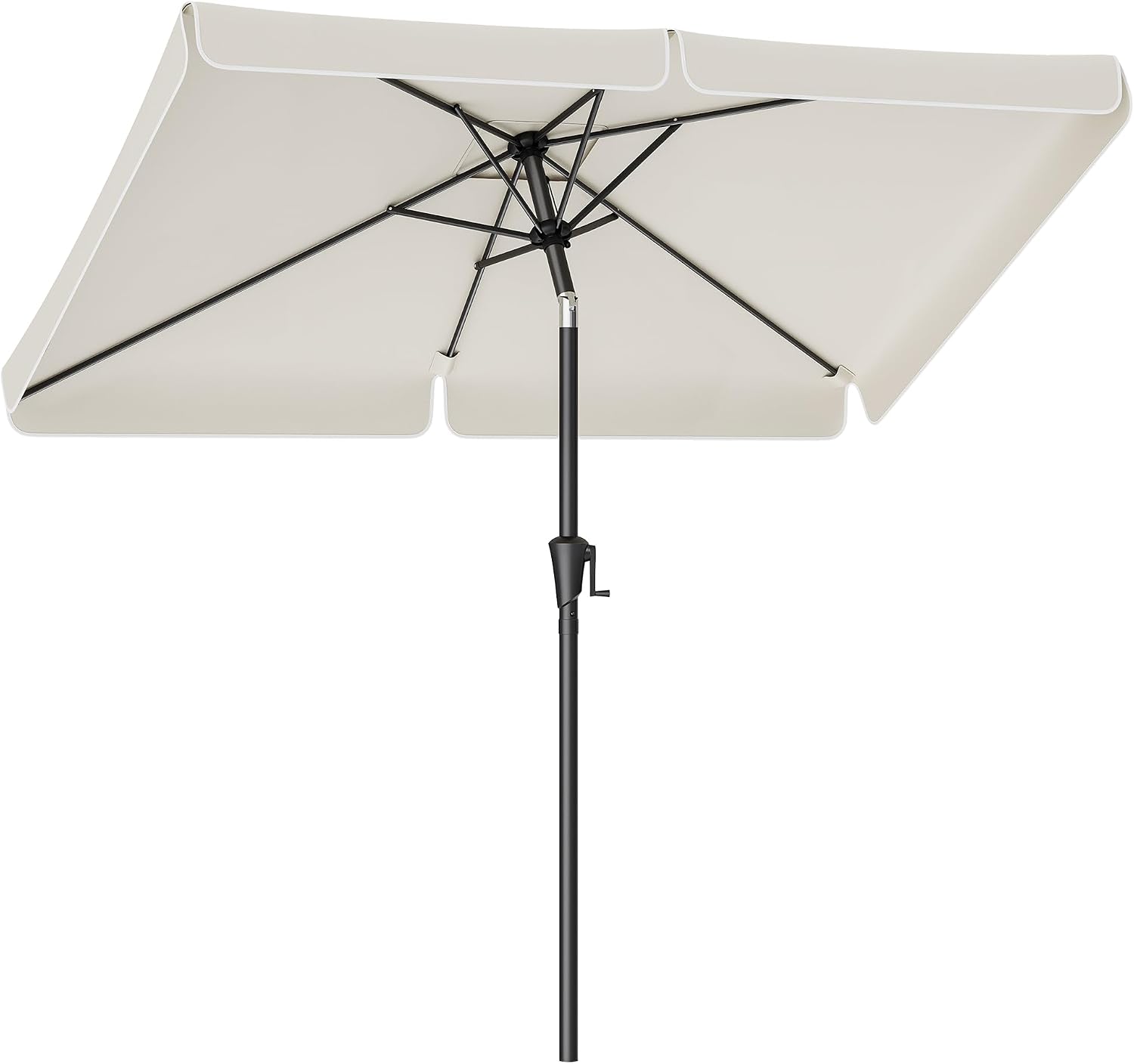 Detalle de SONGMICS Sonnenschirm 300 x 200 cm (rechteckiger Balkonschirm) UPF 50+, 30° neigbar, beige GPU058M01
