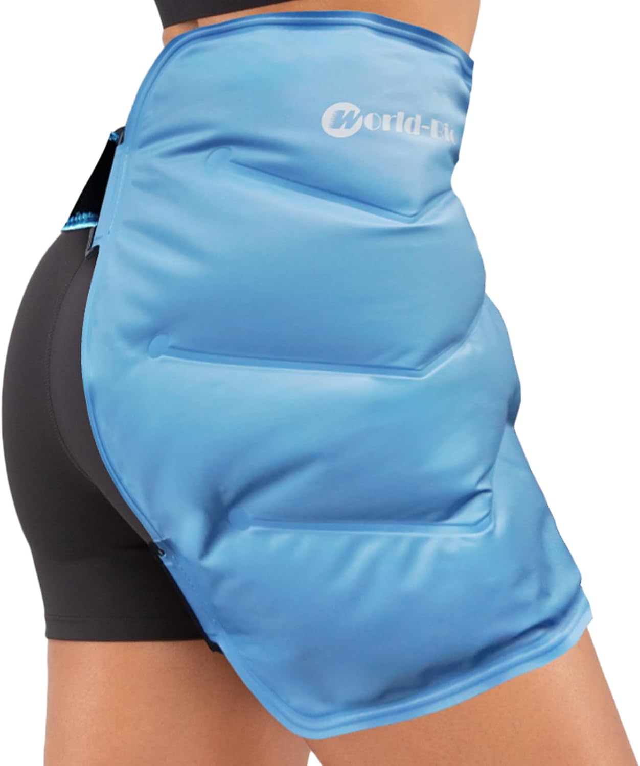 Detalle de World-Bio Hip Ice Pack Wrap for Post-Surgery and Hip Injuries, Reusable Hot/Cold