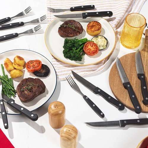 Thumbnail 4 de Russell Hobbs 24 couteaux à steak et fourchettes 🥩