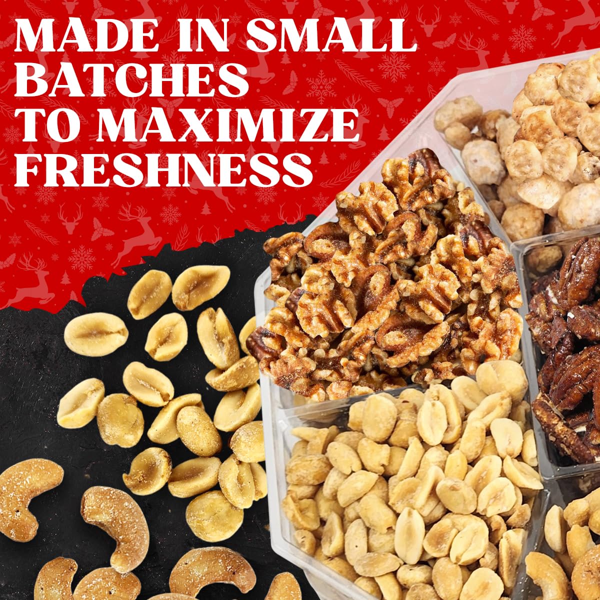 Thumbnail 4 de Simple Orchards Christmas Mixed Nut Gift Basket, 7-Section Tray, 28 oz