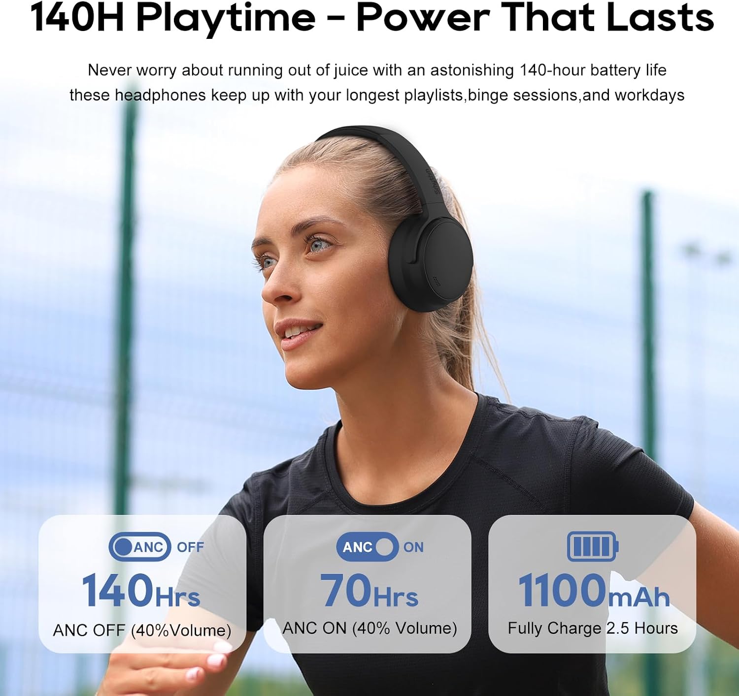 Thumbnail 6 de Srhythm NiceComfort 35 Hybrid-Kopfhörer 140H