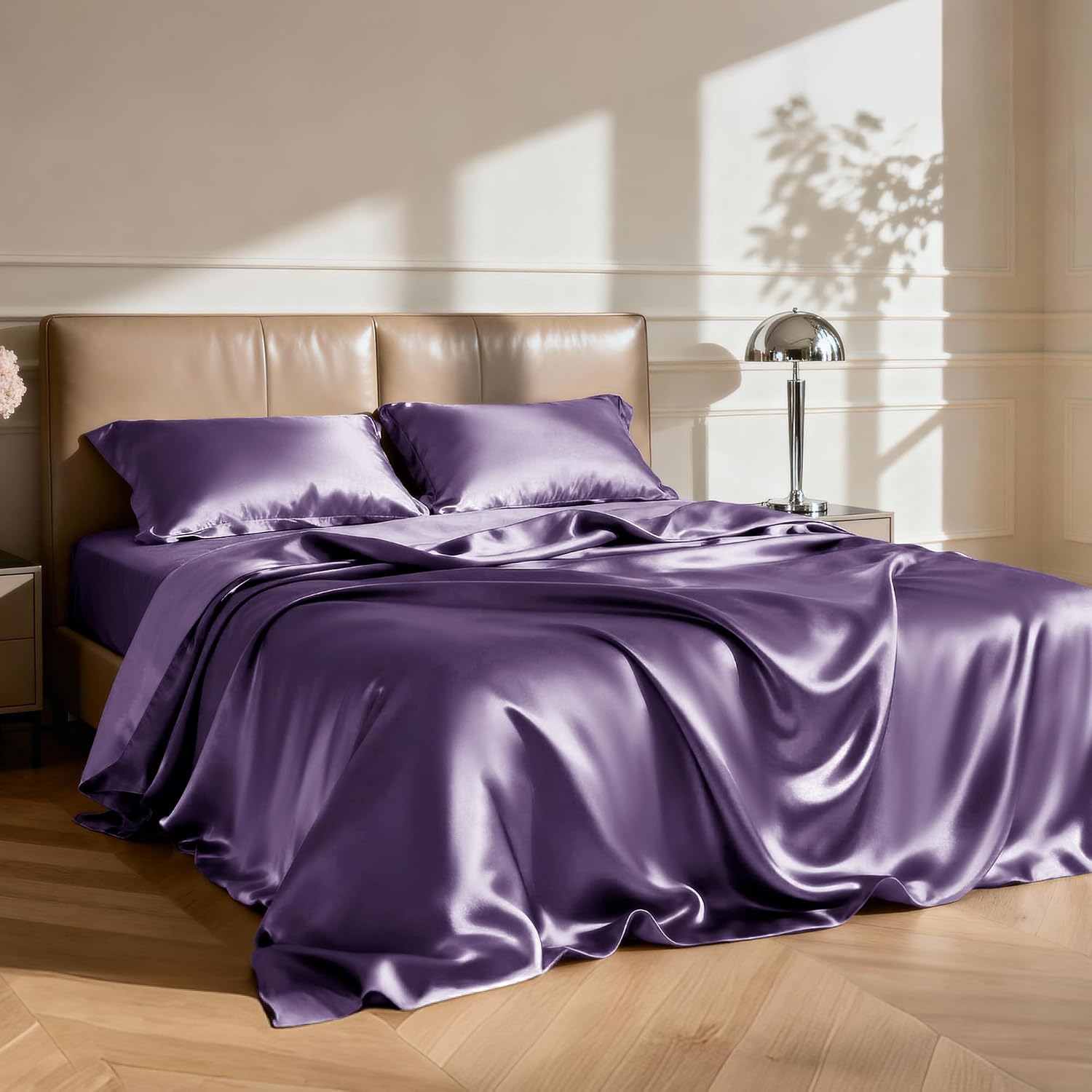 Thumbnail 1 de Love's cabin Satin Sheet Set Queen