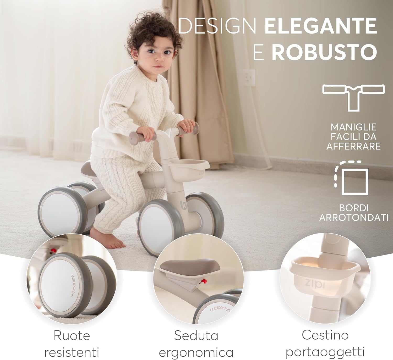 Thumbnail 3 de KikkaBoo ZIPI: Bicicletta Equilibrio senza Pedali per bimbi 1–3 anni