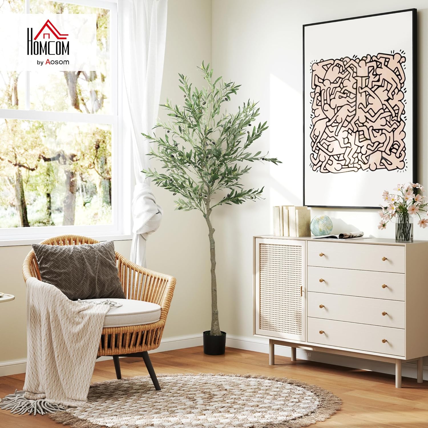 Thumbnail 1 de HOMCOM Olivier Artificiel 180 cm