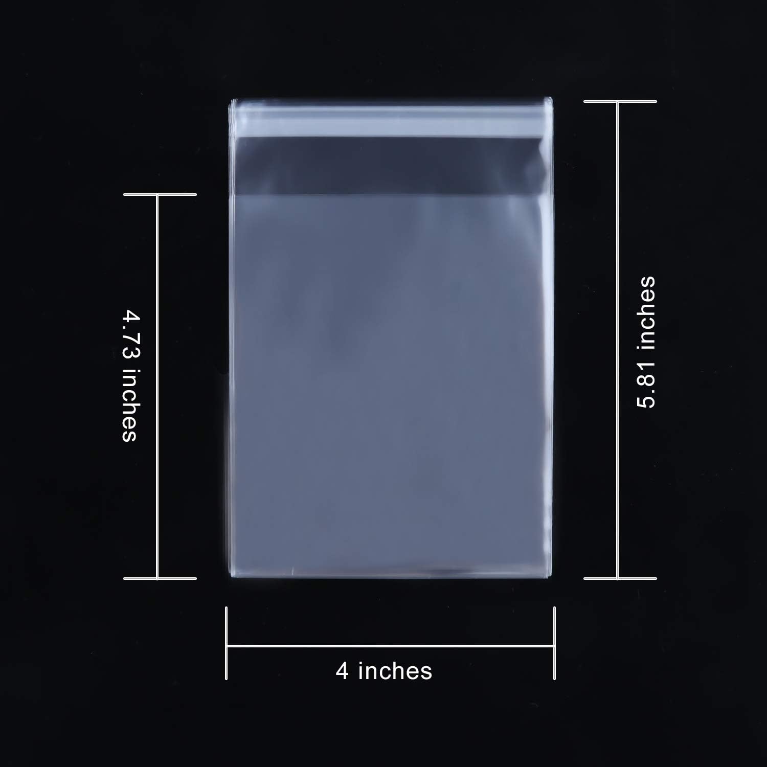 Thumbnail 2 de NEOACT Cello Bags-400p Clear Resealable Cellophane Bags, 4 x 4.73 in