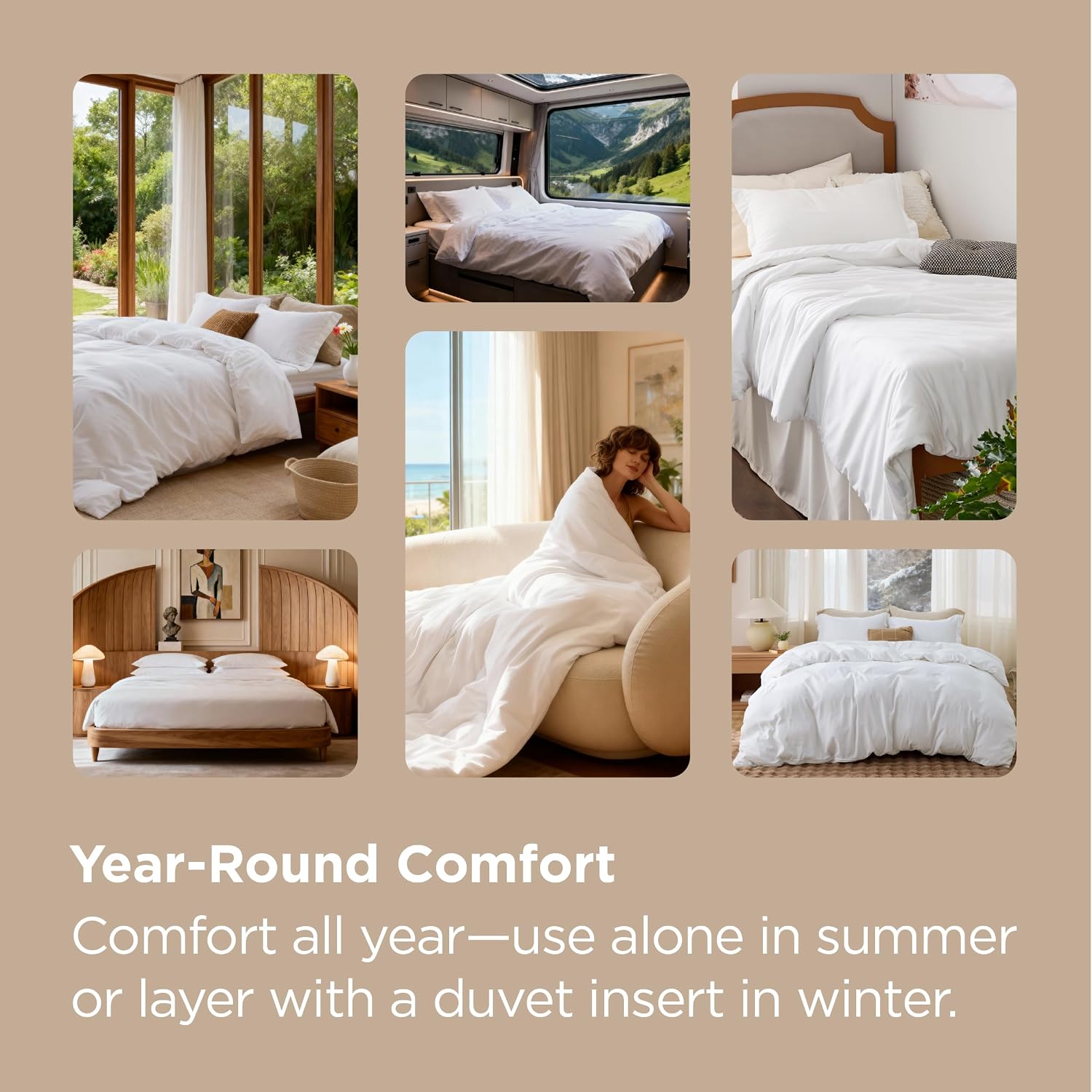 Detalle 2 de Bedsure Oversized King Duvet Cover 120" x 98