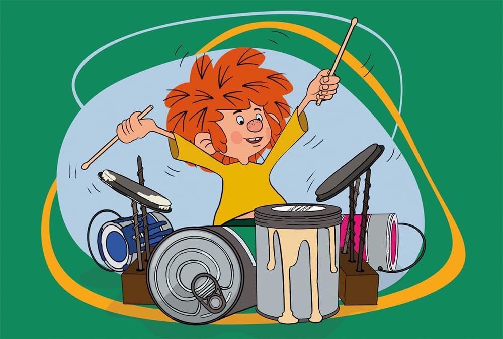 Detalle de Kinderpuzzle 60 Teile Pumuckl Schlagzeug