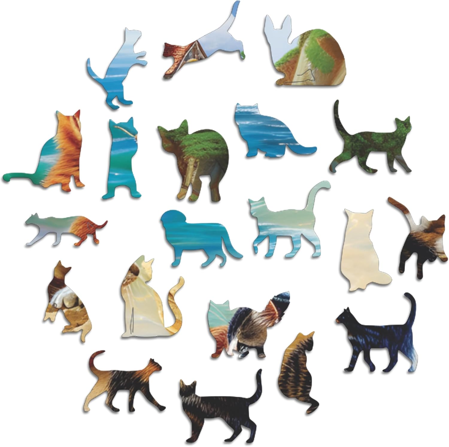 Thumbnail 4 de Iconic Puzzles „Kittens at the Seaside“ – nachhaltiges Holzpuzzle (S, 200 Teile)
