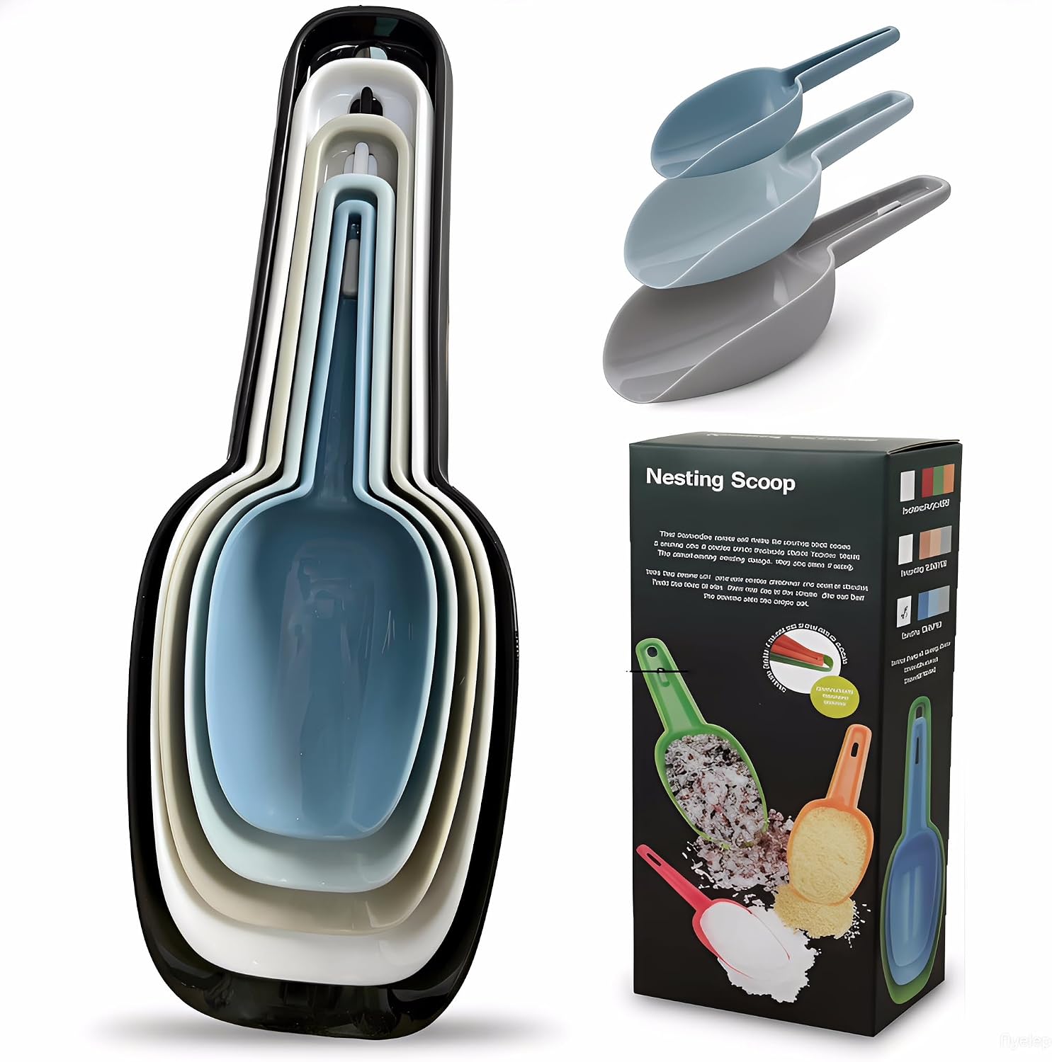 Detalle 2 de Plastic Kitchen Scoops, Set of 3