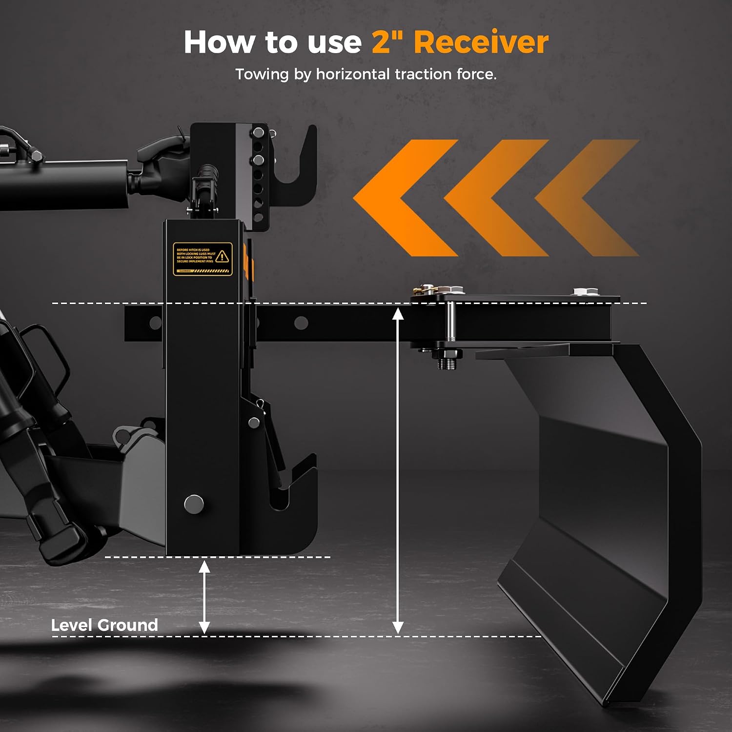 Detalle de CAMMOO 3-Point Quick Hitch with 2-Inch Receiver