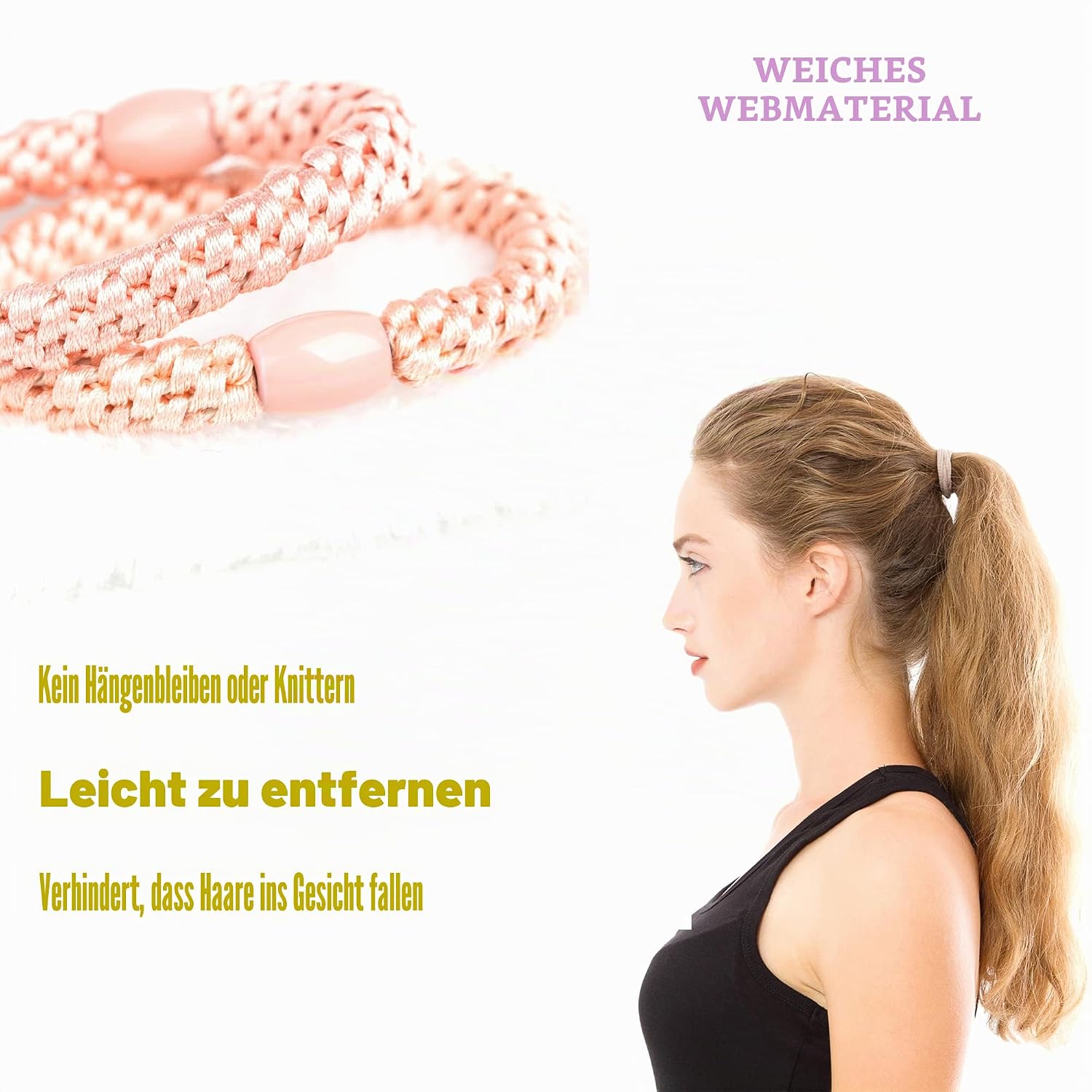 Thumbnail 3 de AXEN Elastische Haargummis 8 Stück
