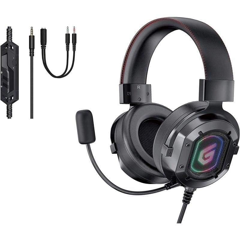 Thumbnail 3 de Auriculares Conceptronic ATHAN03B con cable 3,5 mm Gaming RGB, micrófono y diadema ajustable