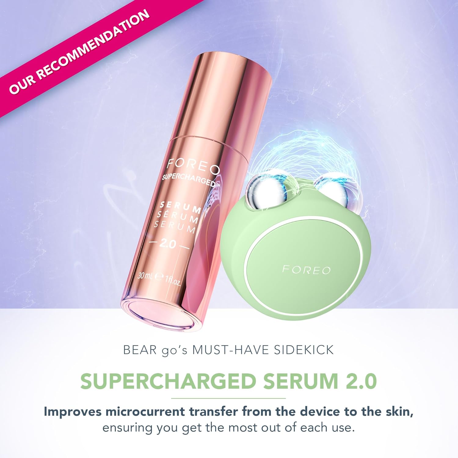 Thumbnail 3 de FOREO BEAR 2 go Mikrostrom- & Face-Lifting-Gerät für unterwegs (Pistazie)