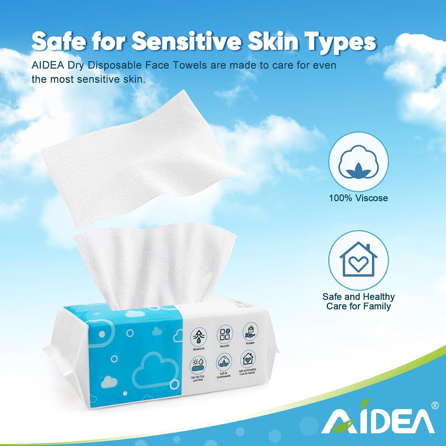 Thumbnail 1 de AlDEA Face Towels 600 Count