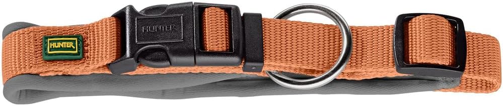 Detalle de Hunter Hundehalsung NEOPREN Vario Plus – Größe M/2,0 cm, Kupfer/Grau