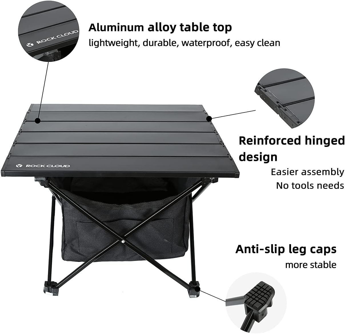 Thumbnail 4 de Rock Cloud Portable Camping Table: Ultralight Aluminium Folding Table for Outdoor Adventures