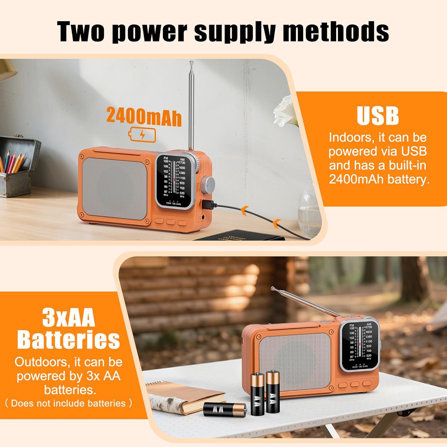 Thumbnail 3 de Radio Portátil Mini AM/FM Bluetooth 2400 mAh