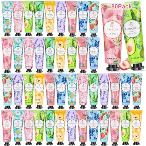 Detalle de KIYTARBOO 80p handcream 80-Pack Travel-Size Hand Cream Gift Set