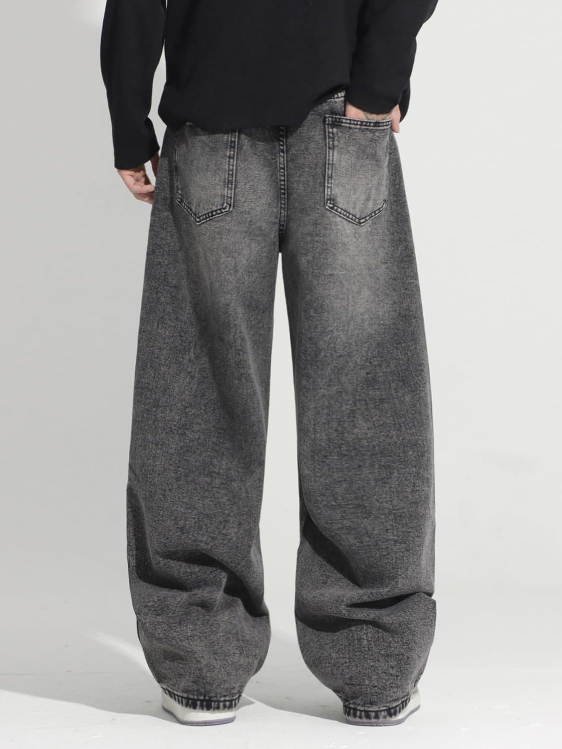 Thumbnail 3 de Zewool Herren Baggy Jeans Y2K – Weit geschnittene Denim-Hosen mit irregularen Nähten
